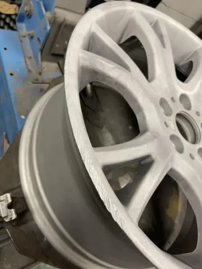 Alloy wheel repair work at Mirage Automotive Long Eaton